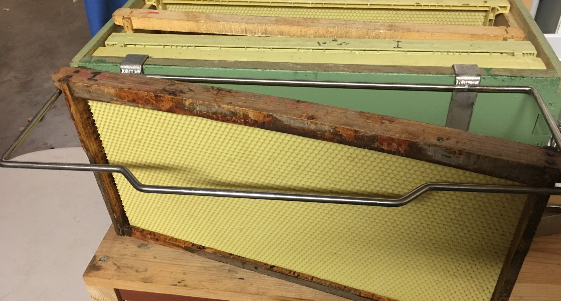 Frame Perch will hold frames at any angle without falling by Little Mule Bee Supply